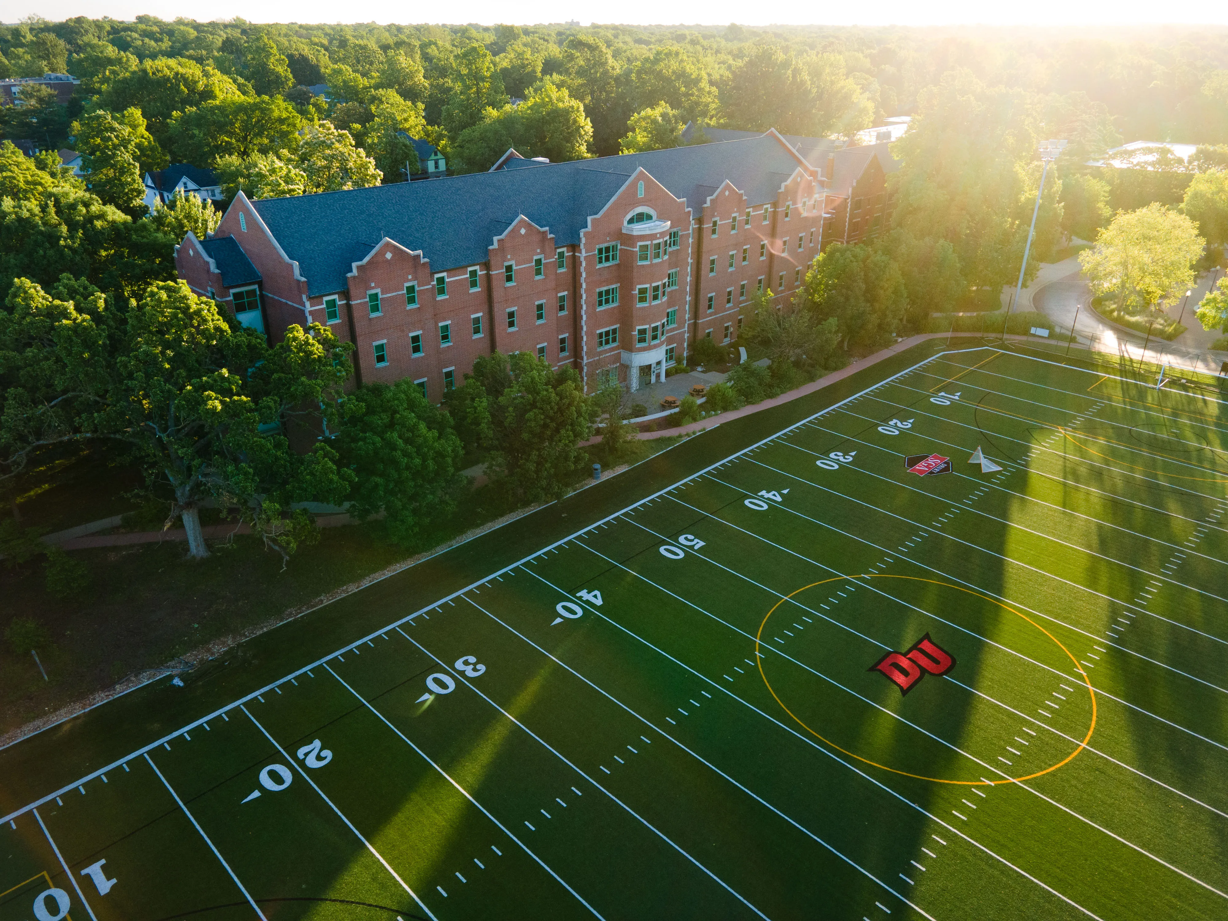 Aerial view of campus