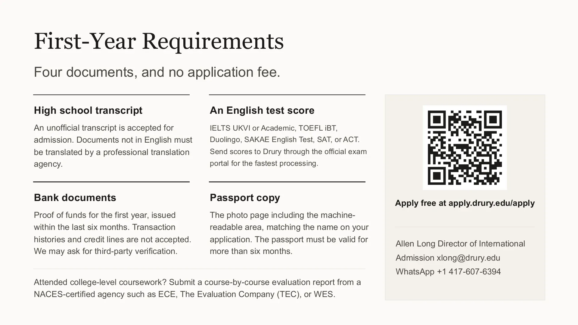 Slide 4: First-Year Requirements